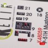 Kelik K48059 P-51H Mustang interior 3D decals for Modelsvit kit (1/48)